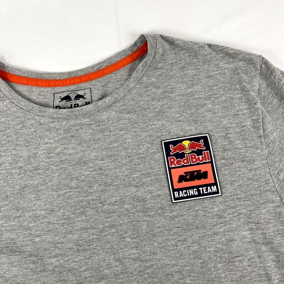 Mens Red Bull KTM Racing Team Short Sleeve T-Shirt Size XL Gray - Picture 1 of 7